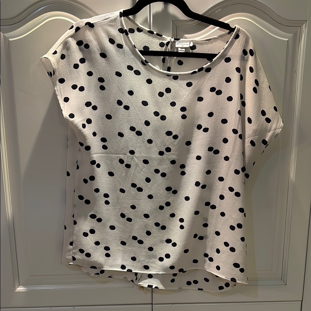 White Relaxed Boxy Short Sleeve Blouse